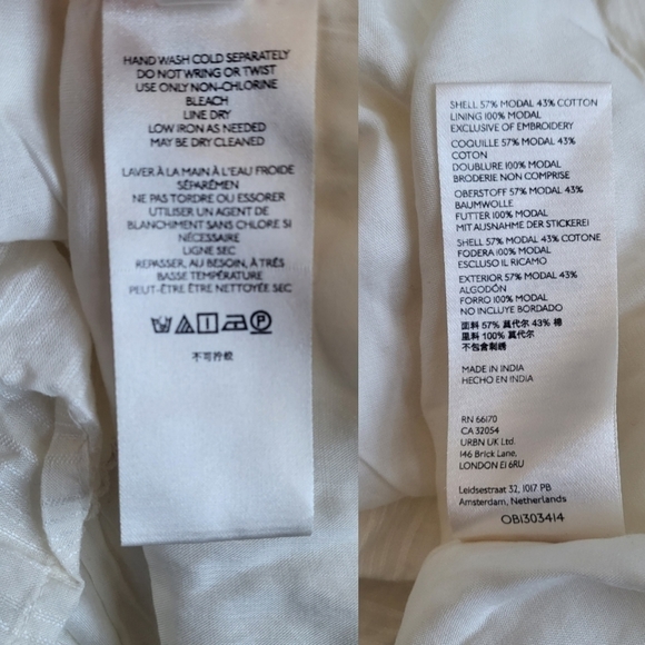 New Anthropologie Viveka Embroidered Lace Floral Ivory Mini Dress NWT Size XS - Picture 17 of 17